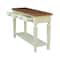 International Concepts Vista Solid Wood Console/Sofa Table with Shelf and 2 Drawers - Hickory/Shell OT79-15S - alternate 5